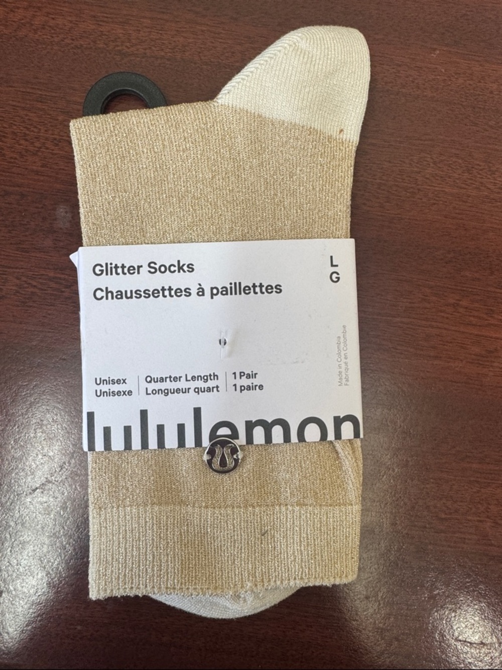lululemon quarter length glitter socks